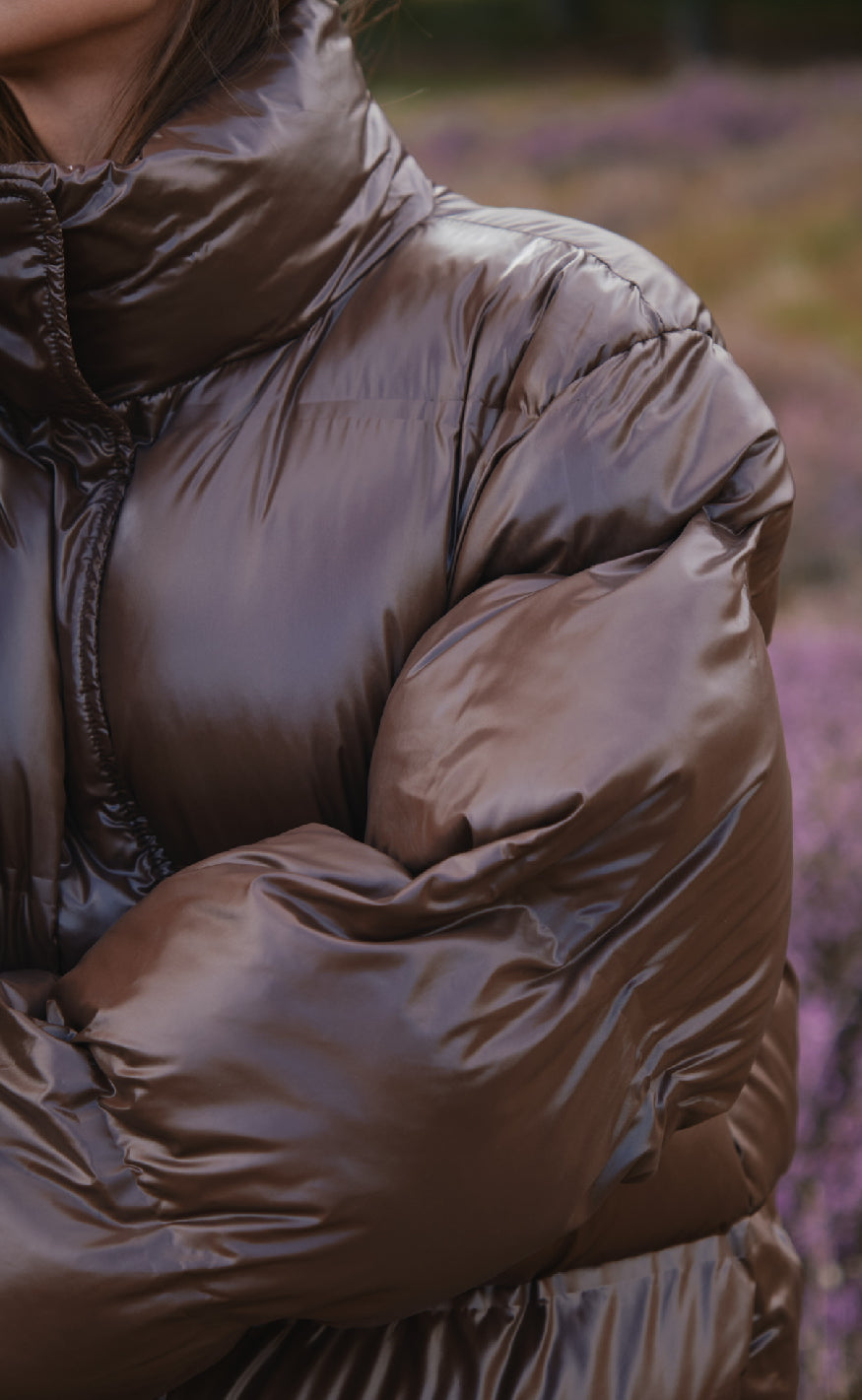 Shiny Puffer - Dark Brown